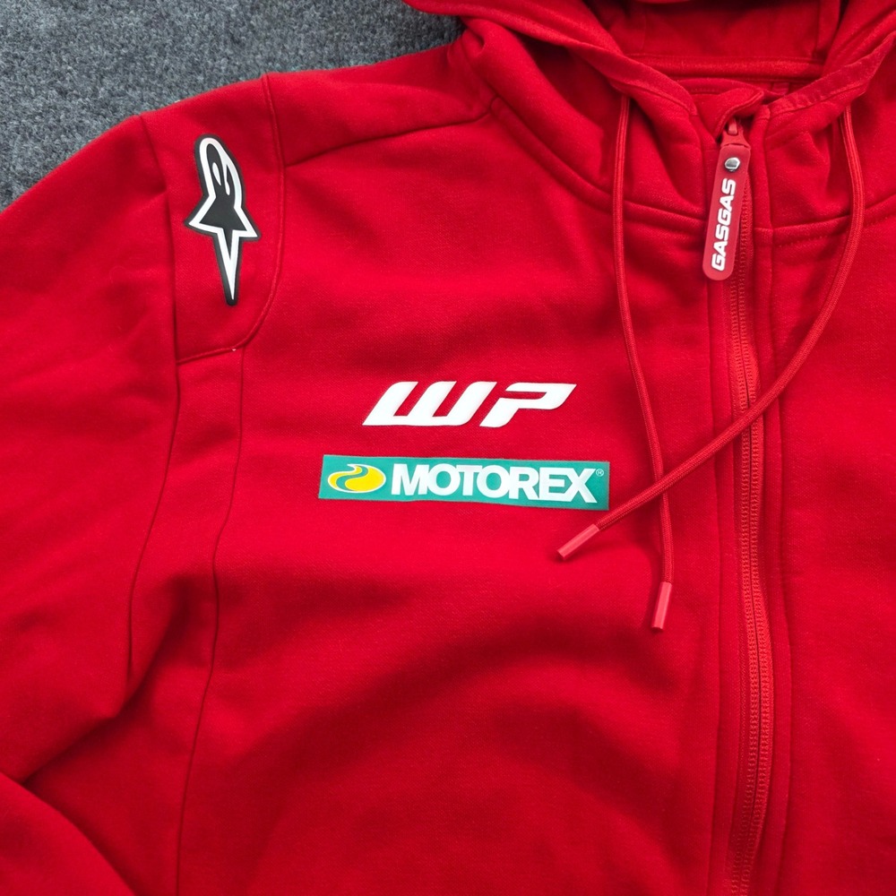 GasGas Factory Racing Full Zip Hoodie Moto Alpinestars Motorex XL Red Jacket Men - Picture 5 of 16